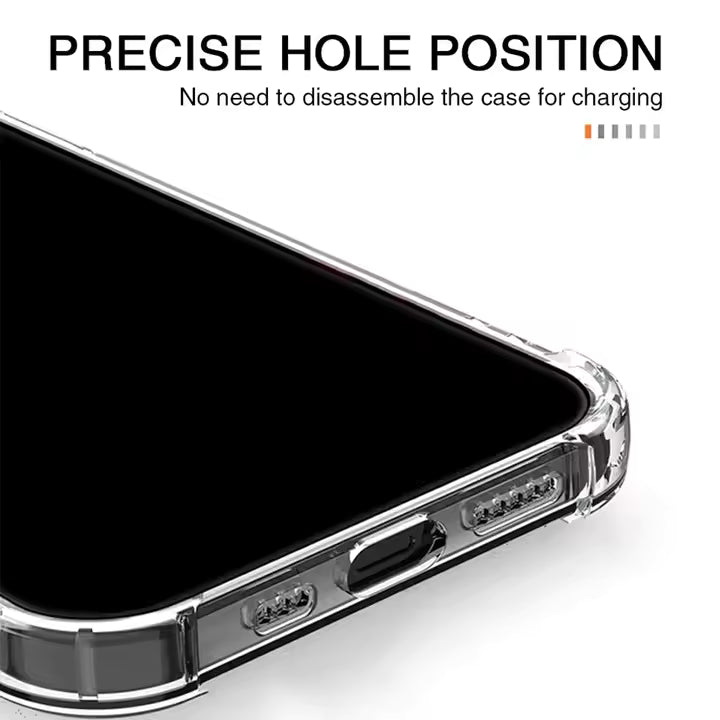 All New iPhone 16 Pro Max Clear Shockproof Gel Silicone Case Cover